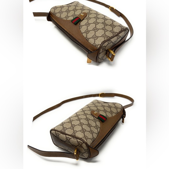 Gucci Crossbody Shoulder Bag Vintage Gucci Web Sherry Line - Picture 14 of 15